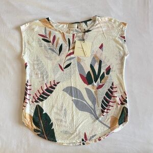 NWT Cynthia Rowley 100% linen top size medium.